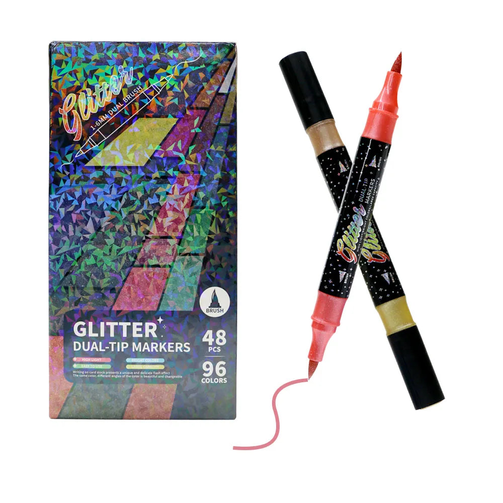 Dual Tip Brush Markers Set
